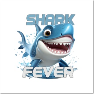 Shark Fever Splash Tee Posters and Art